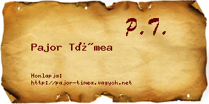 Pajor Tímea névjegykártya